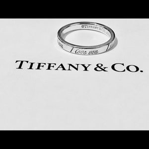 Tiffany & Co. "I Love You" Sterling Silver Ring